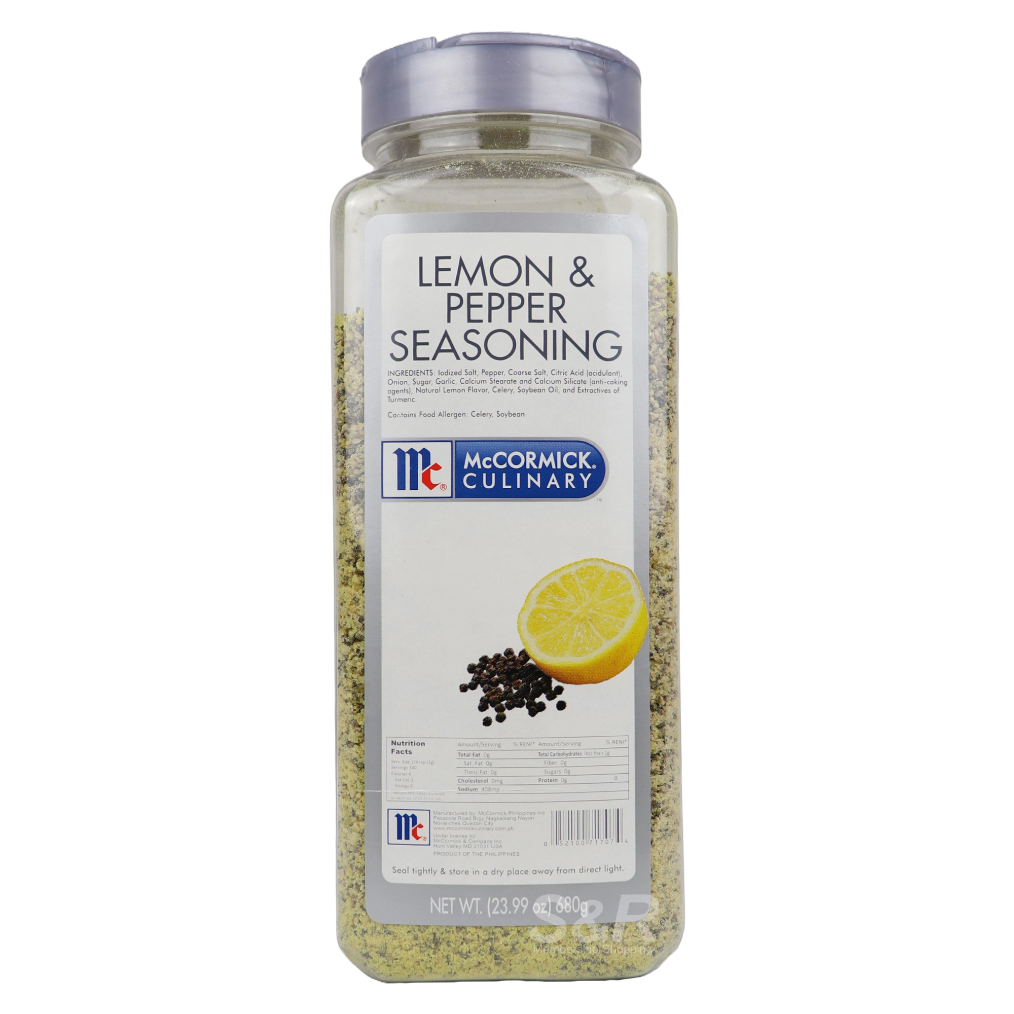 McCormick Culinary Lemon and Pepper Seasoning 680g McCormick Culinary Lemon and Pepper Seasoning 680g